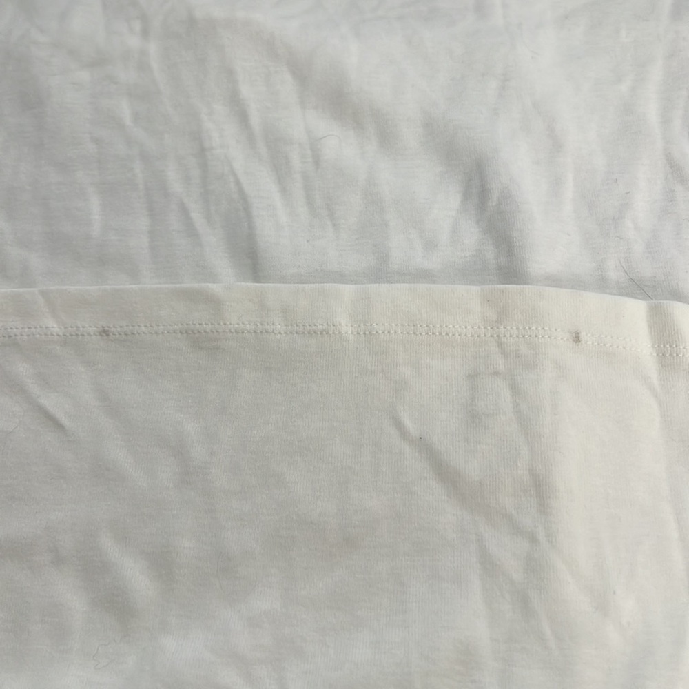 Bright White Splitneck Henley Short Sleeve Top Plus Size 2X - Picture 6 of 6